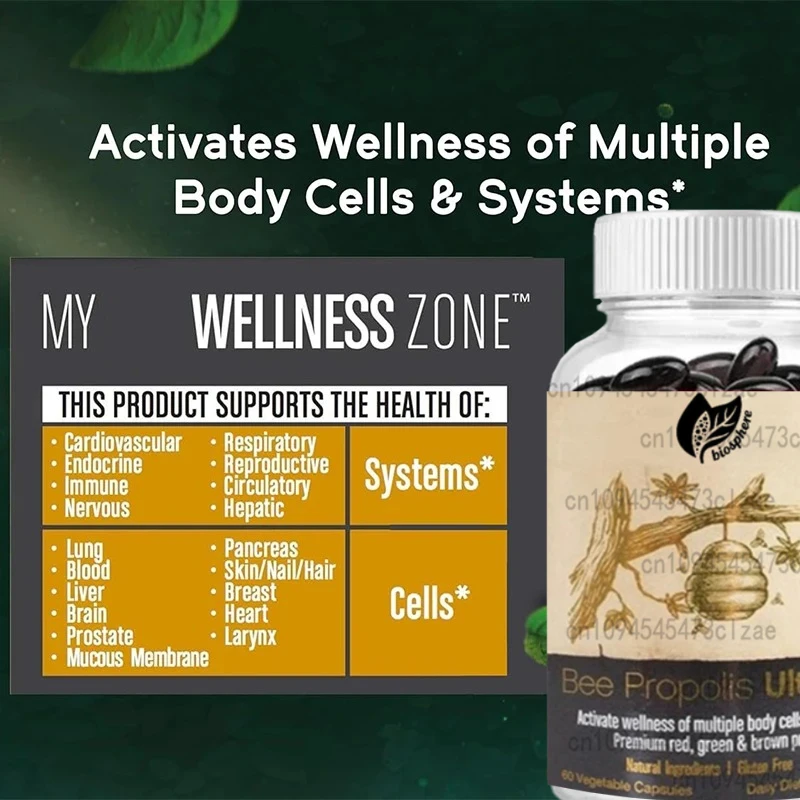 

Высококачественные коричневые капсулы с прополисом — 60 шт. флавоноидов, этическое пчеловодство, естественный источник для поддержки иммунитета