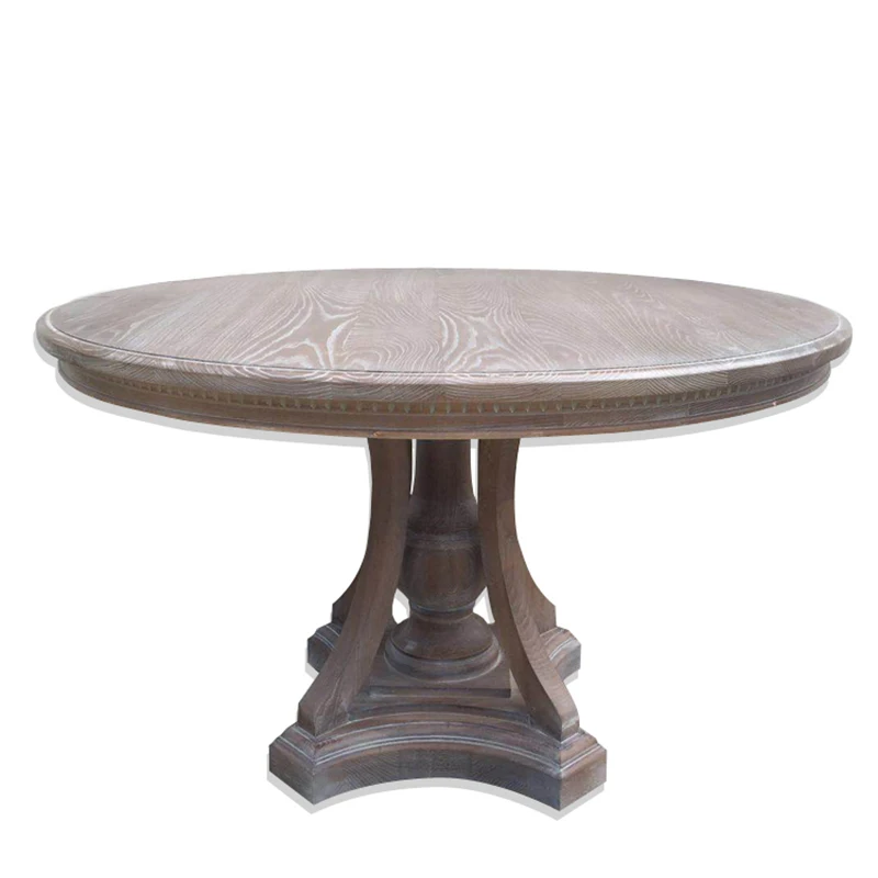 

Solid wood American rural retro dining table household small apartment antique oak custom furniture