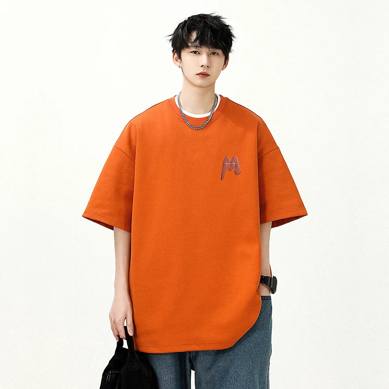 

E-BAIHUI Vintage T Shirt for Mens Summer O-neck Harajuku Men Clothing Short Sleeve Loose Casual Men Clothing Oversized T Shirt