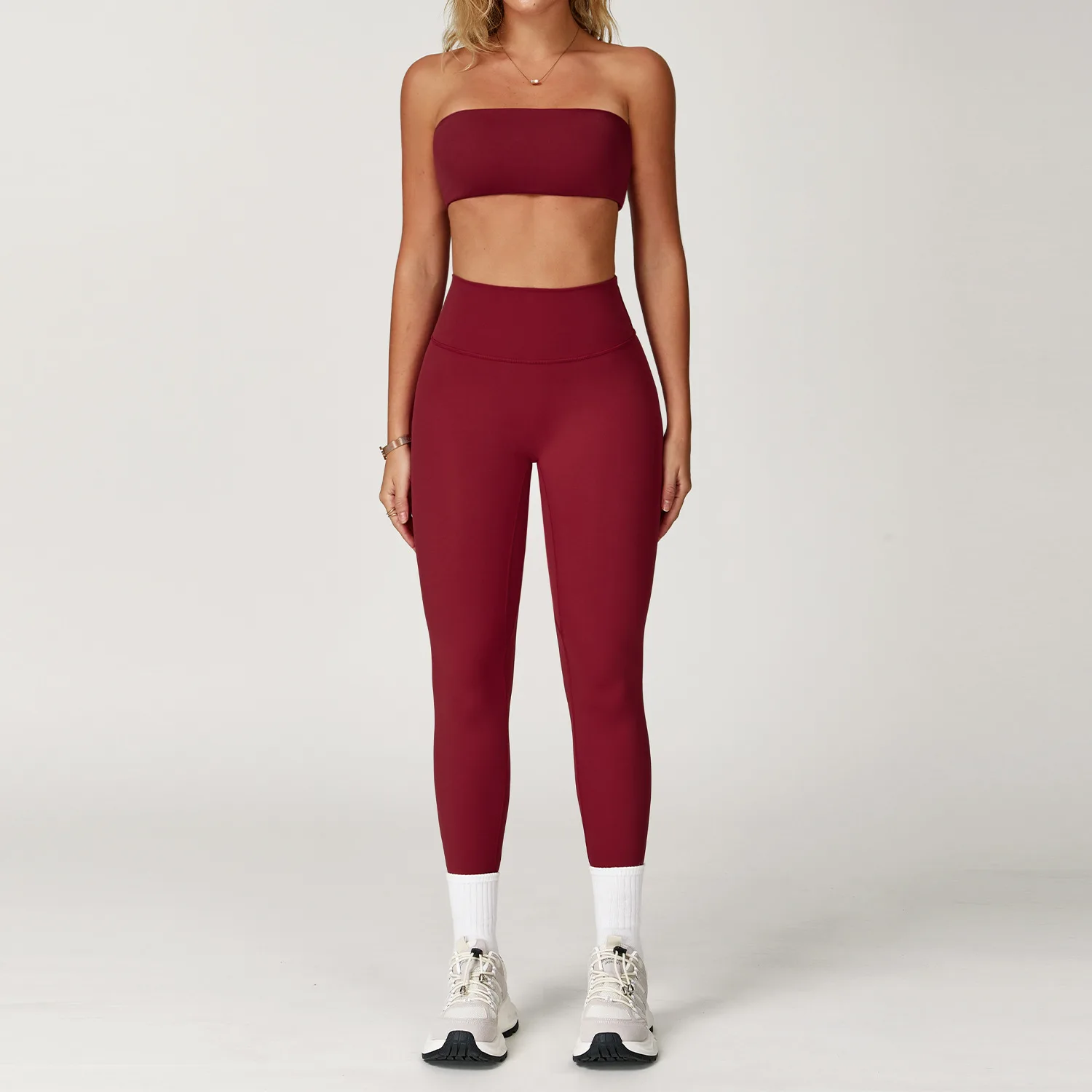 Yoga Set Women Clothes 2 Pieces Workout Outfits Fitness Sportswear Gym Tracksuit High Waist Leggings Sports Bra Athletic Wear image 2