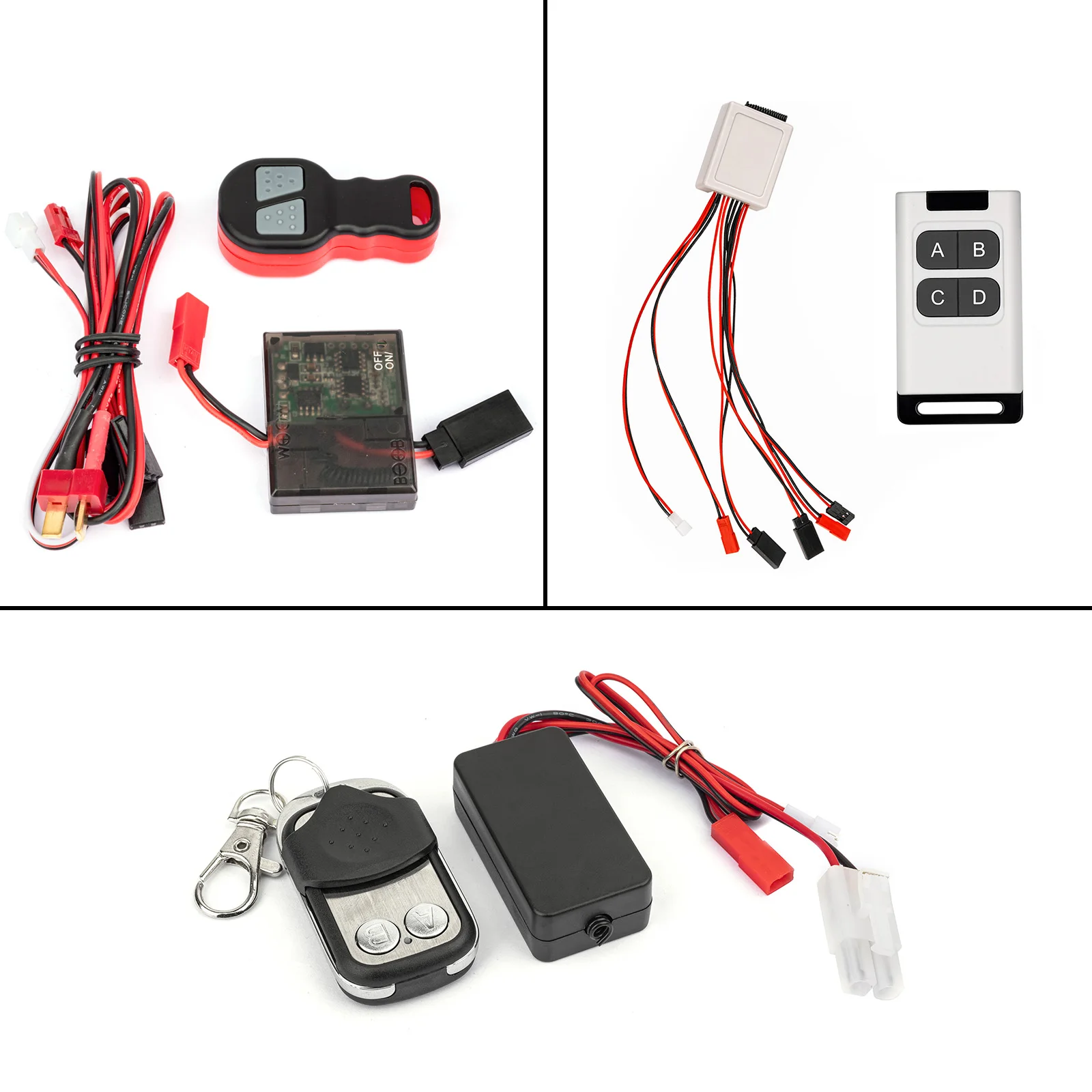 

Комплект дистанционного управления лебедкой для радиоуправляемых машин, 2/4-канальный беспроводной пульт-приемник для радиоуправляемых краулеров 1/10 Traxxas TRX4 SCX10 D90