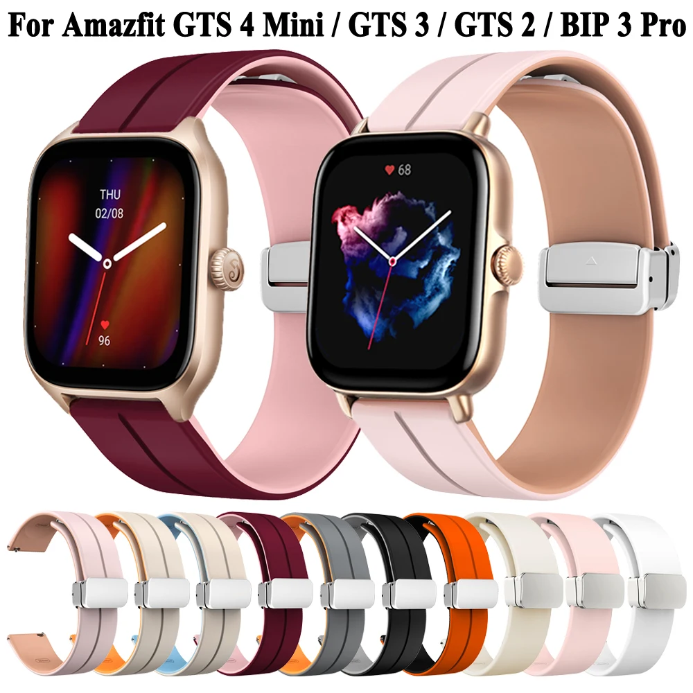 20mm Silicone Watch Strap For Amazfit GTS 4 Mini 2Mini 2e GTS 3 Smart Watchband For Amazfit Bip 3 Pro Bip U Pro Band Bracelet