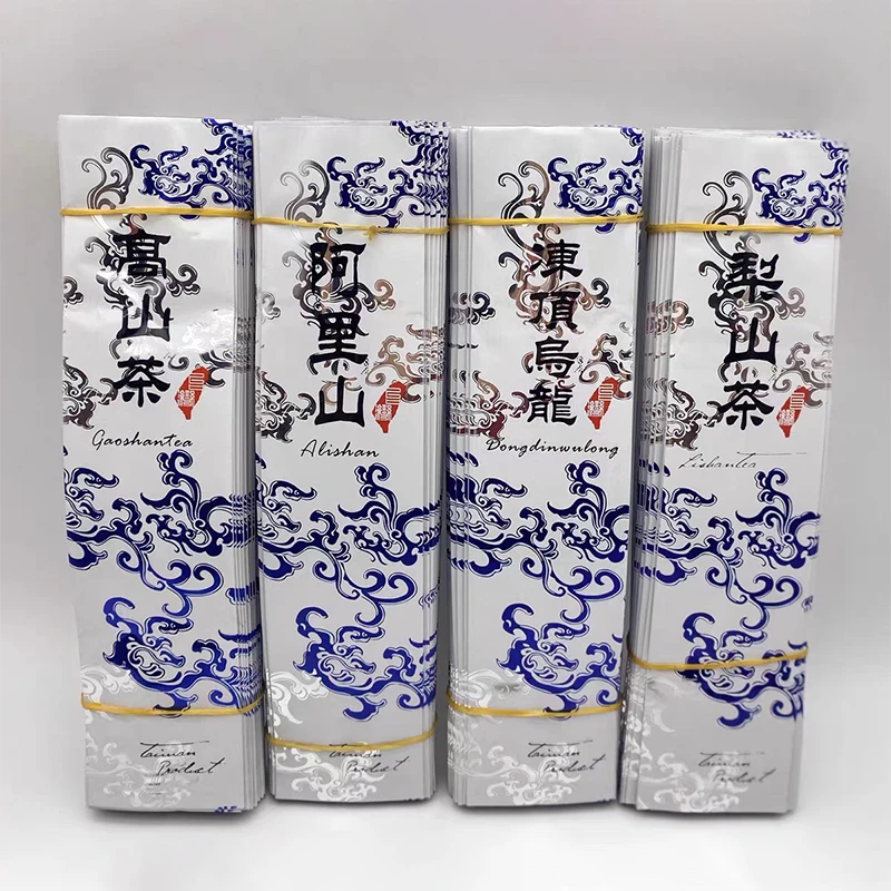 

TaiWan Jinxuan Oolong Tea Bag Chinese Blue and White Style 150g/250g Thicken Iron Guan Yin Teabag ALiShan Vacuum Packaging Bag