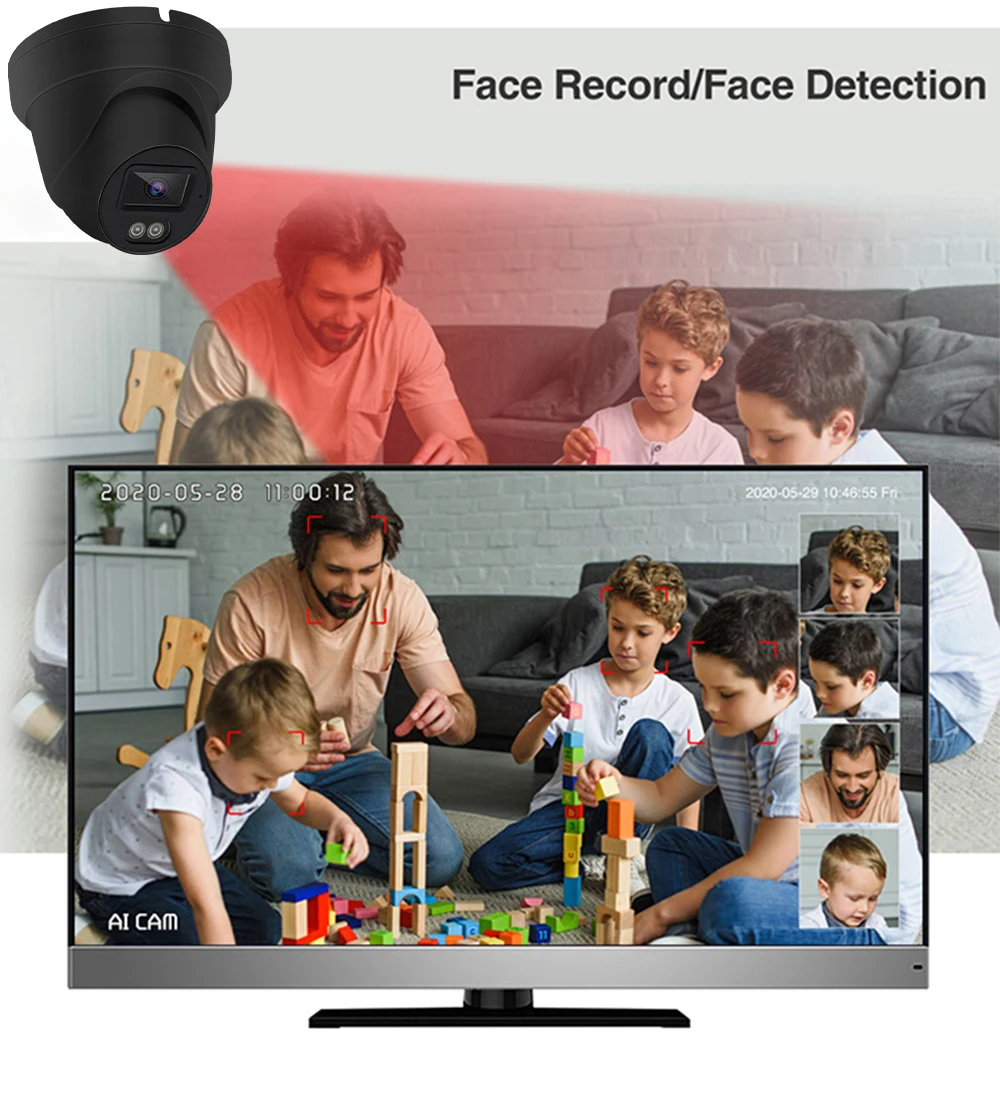 Sistem Kamera Keamanan Jaringan CCTV Rumah Pintar 4K 8MP POE NVR 8 Saluran Kit Harga Pabrik Murah