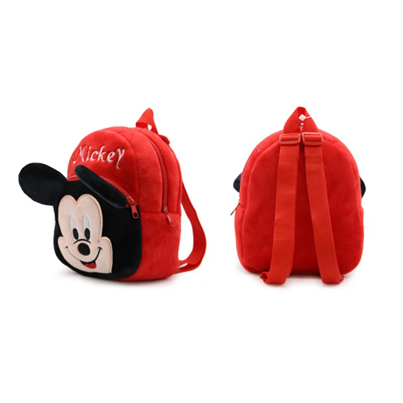 Anime Disney Mickey Mouse Plush Backpack Cartoon Cute Minnie Children Schoolbag Kindergarten Bag Kids Backpacks Birthday Gifts