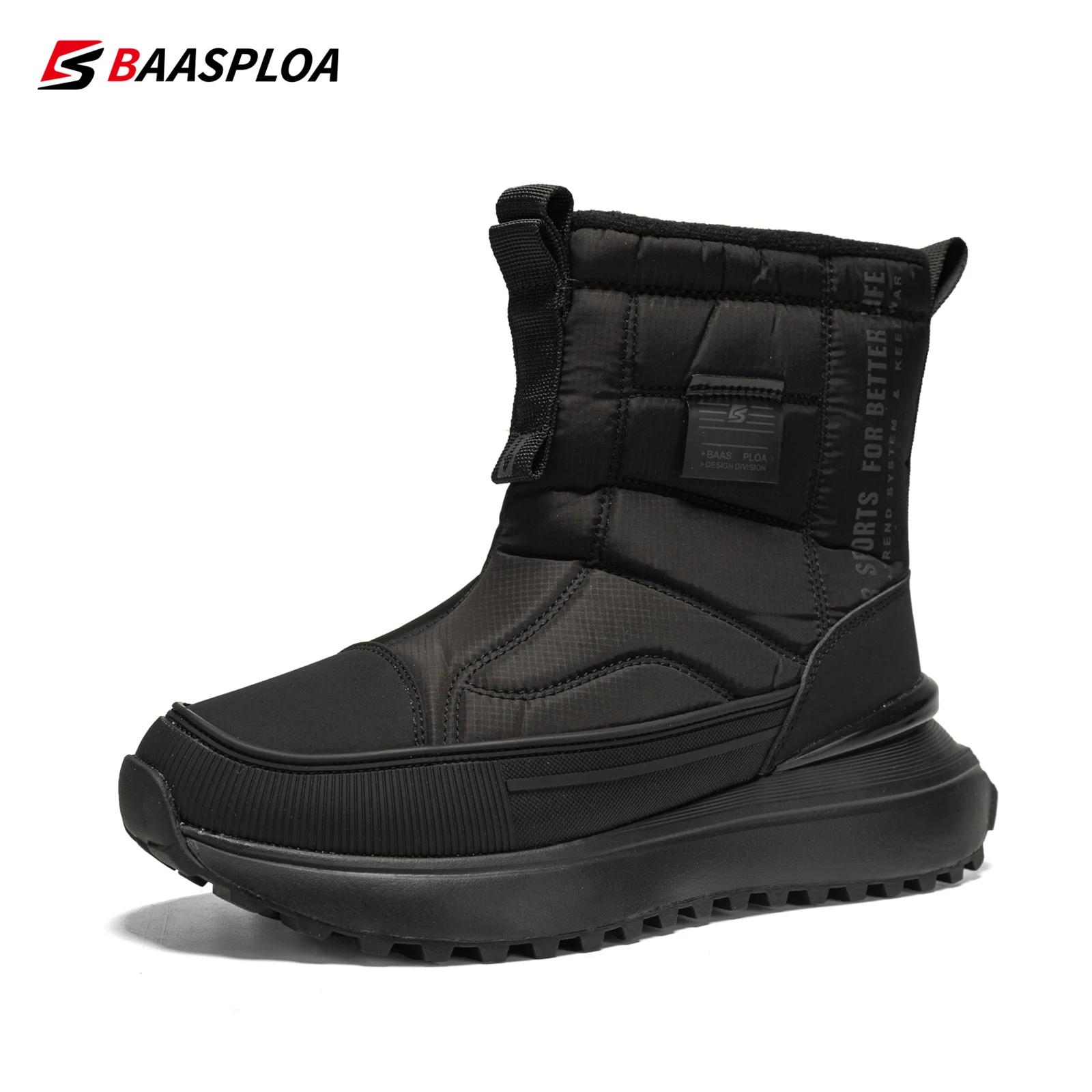 2023 New Baasploa Women\'s Winter Snow Boots Waterproof Non-Slip Ankle Boots Plush Warm Outdoor Walking Shoes Women Cotton Shoes