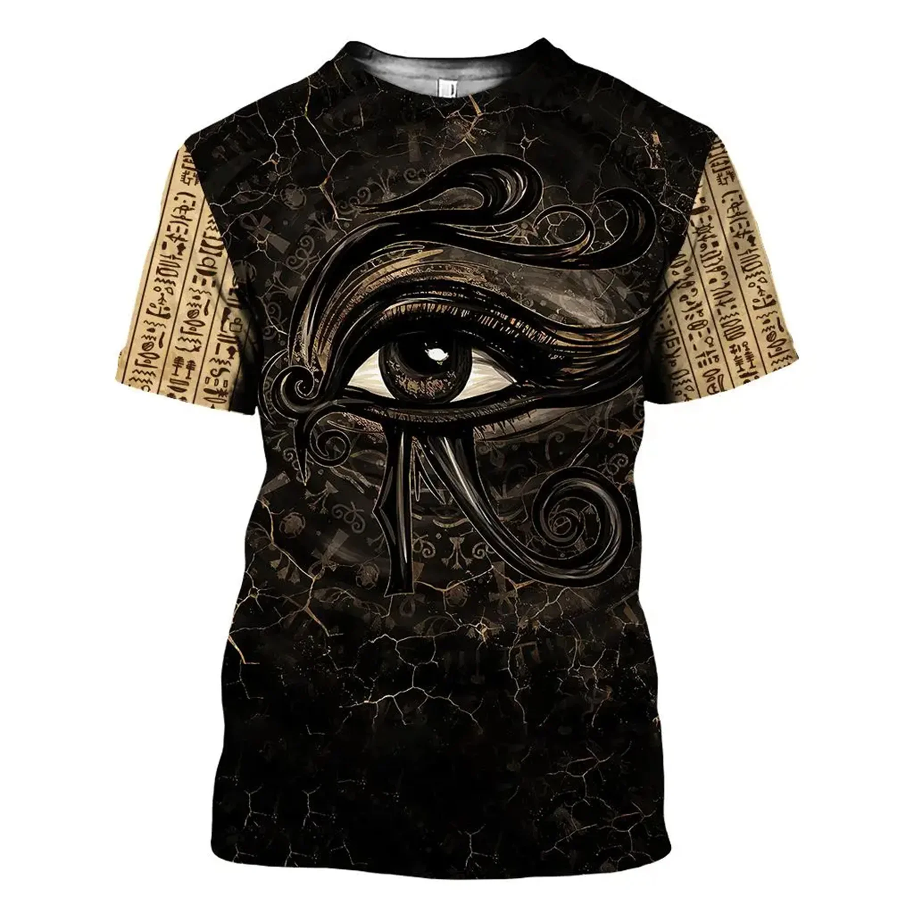 Summer Egyptian God Eye Of Horus Printed Men O-Neck T-shirt Casual Short Sleeve Oversized T shirt Pullover Tee Tops Men Clothing