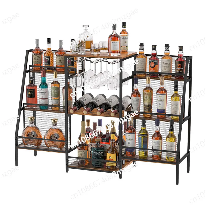 

Bilateral floor trapezoidal wine rack household storage