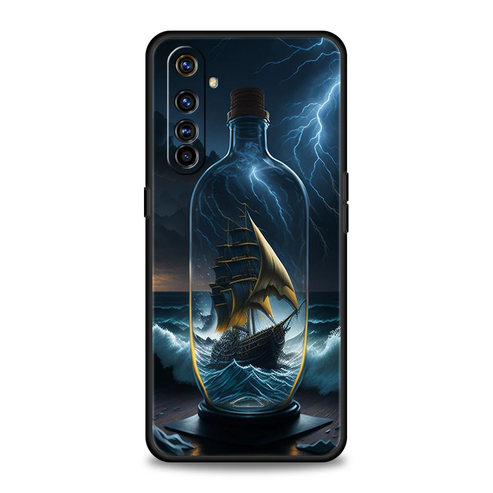 Флакон корабля, флэш-чехол для Oppo A17 A12 A57 A74 A16 Find X5 X6 A52 A53 A54 A15 Reno 6 Z 7 Pro A9 2020