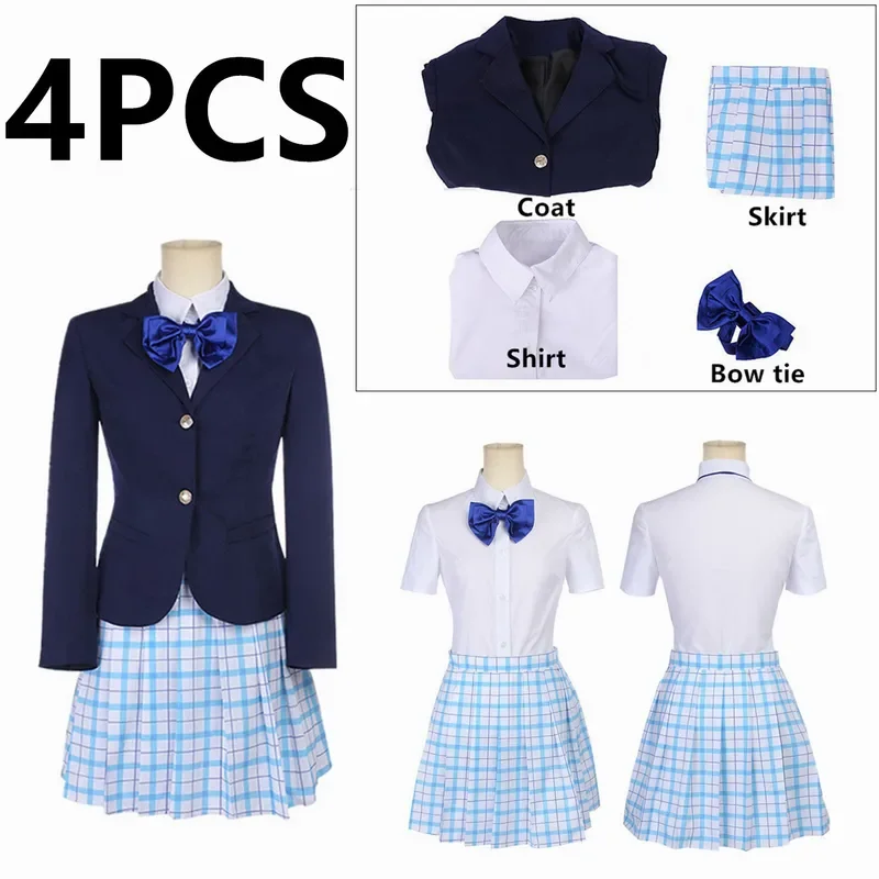 A Silent voice Shouko Nishimiya Shoko Cosplay Costume Japanese Anime The Shape Of School Uniform Suit Outfit Clothes wig