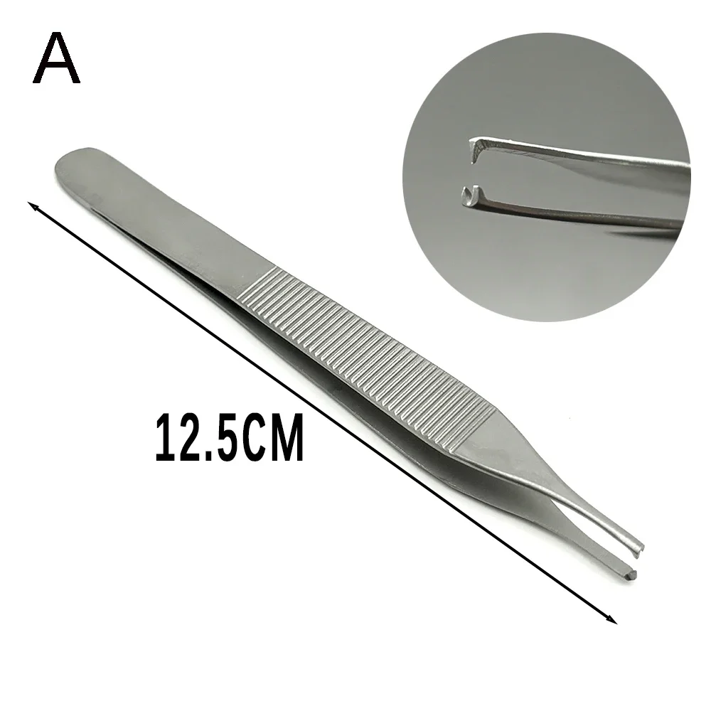 

Dental Tweezers Tissue Forceps Hemostat 1x2 Stainless Steel Extraction Dressing Tools for Home and Professional Use