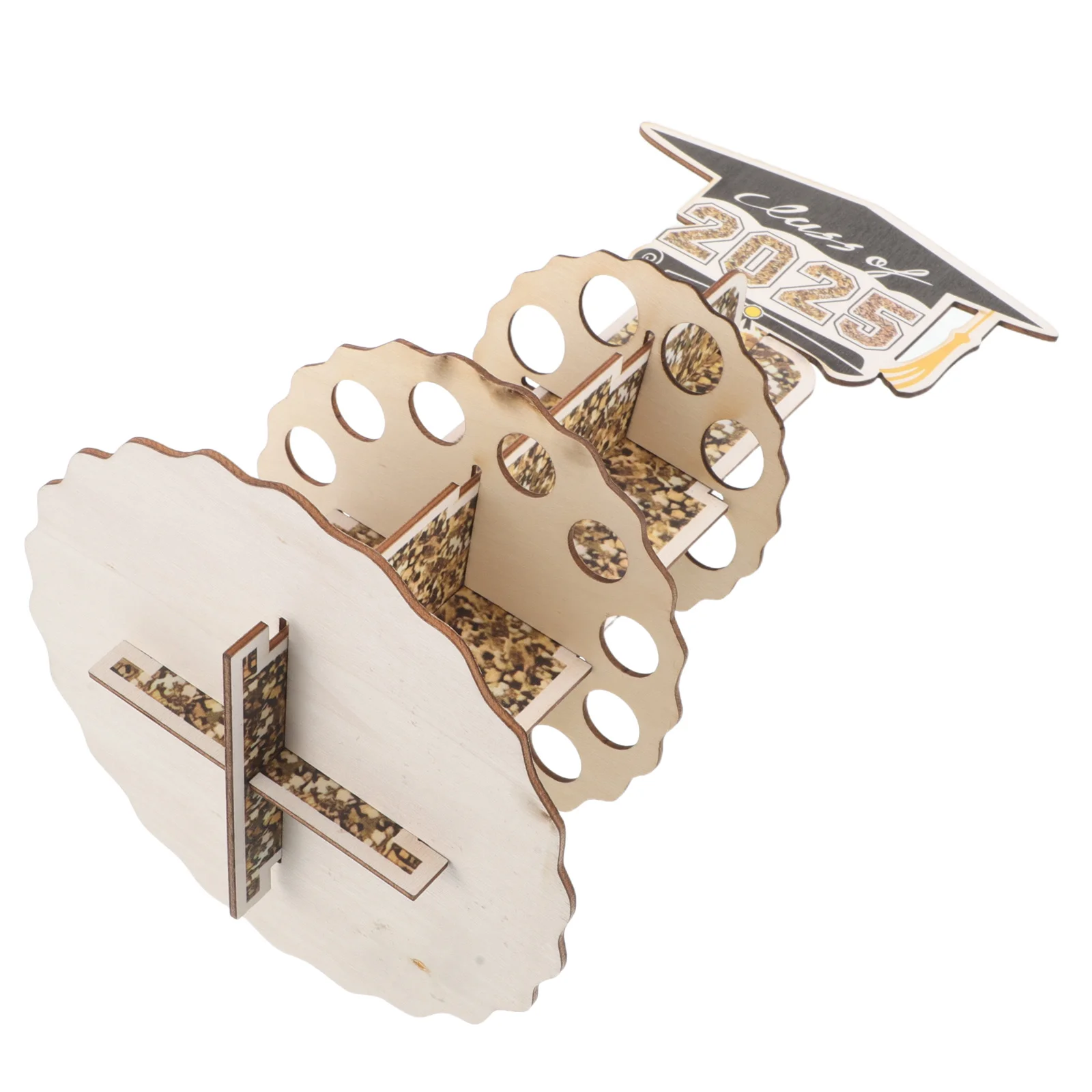 

Wooden Graduation Cash Holder Double-Layer Class of 2025 Money Organizer Graduation Party Supplies Unique Graduate Present