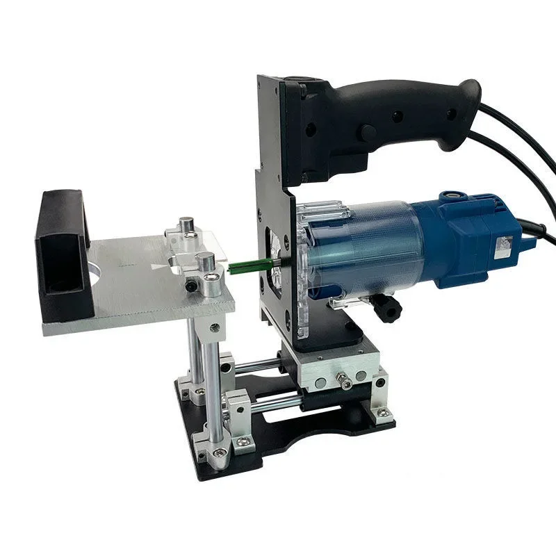 2-in-1 Woodworking Slot Jig, Invisible Connector Drilling Locator for Cabinet Furniture Trimming & Grooving