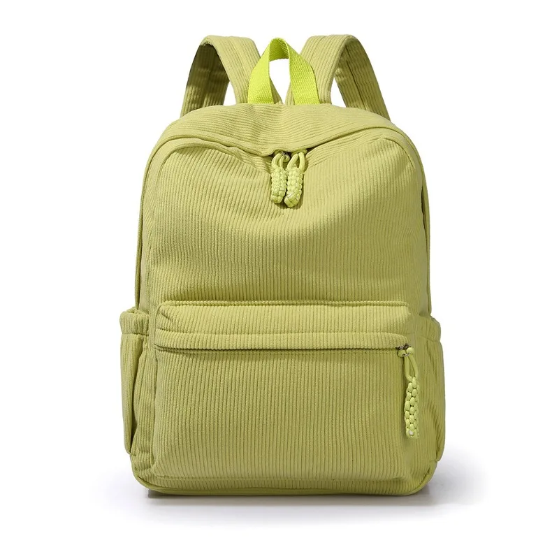 New Spring Corduroy Backpack Large Capacity Casual Travel Rucksack Versatile School Bag for College Students