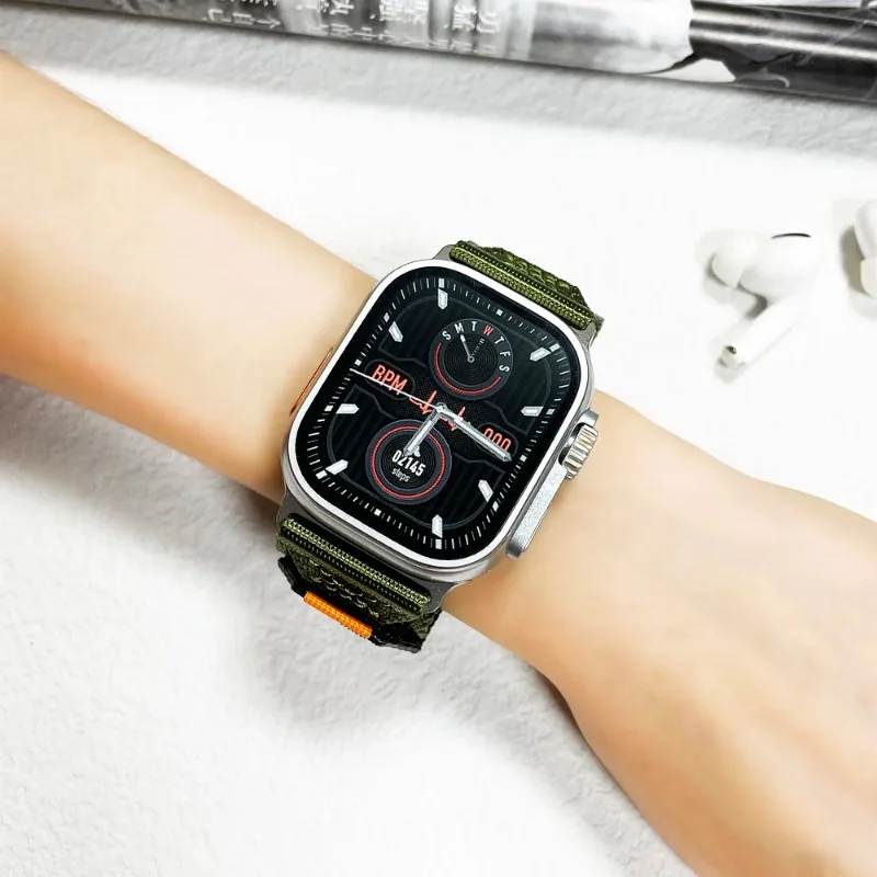 Nylon Five Loop Strap For Apple Watch Ultra 2 10 9 8 7 6 5 4 SE Sports Fashion Wristband iWatch 49mm 45mm 44mm 42mm 40mm 46/41mm