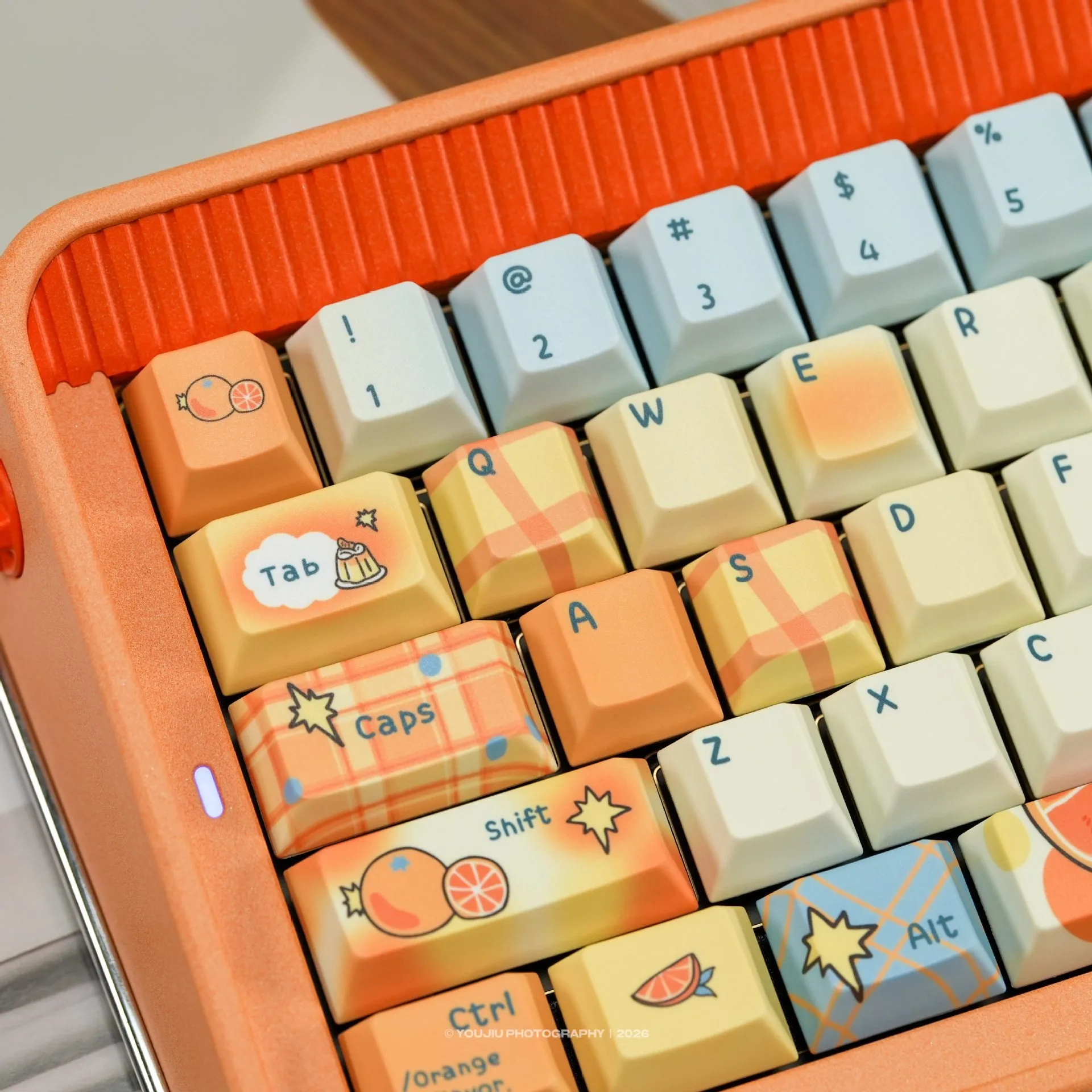Mechanical Keyboard Orange Keycaps 7U Space French Spanish German Abnt2 Russian Korean Arabic Japanese Cherry Profile PBT Keycap