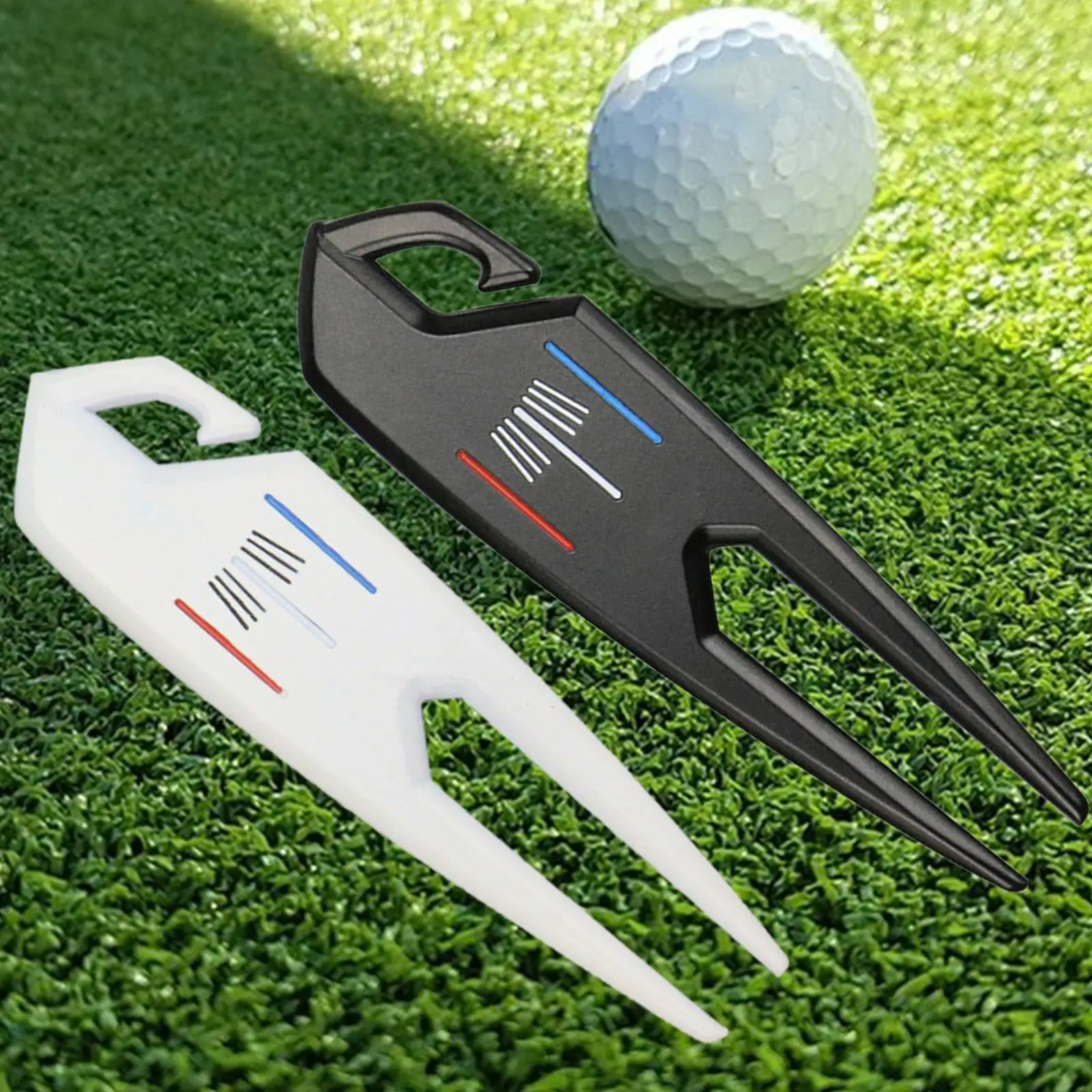 

Alloy Golf Divot Fork Golf Golf Club Practice Golf Exercise Multitool Durable Putt Parter Golf Ball Marker for Club Practice