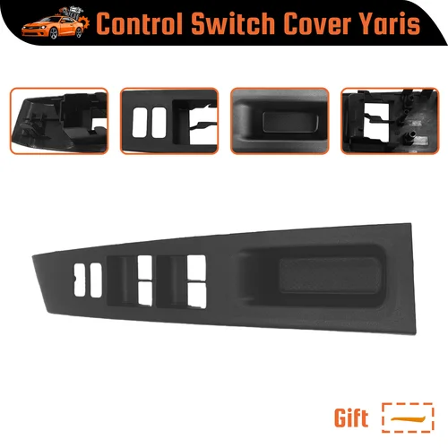 Imagen 2 del producto Panel de Control de interruptor de ventana de coche, cubierta de Panel superior de reposabrazos de repuesto para Toyota Yaris/Vitz 2010 2011-2014, Panel de puerta de reposabrazos