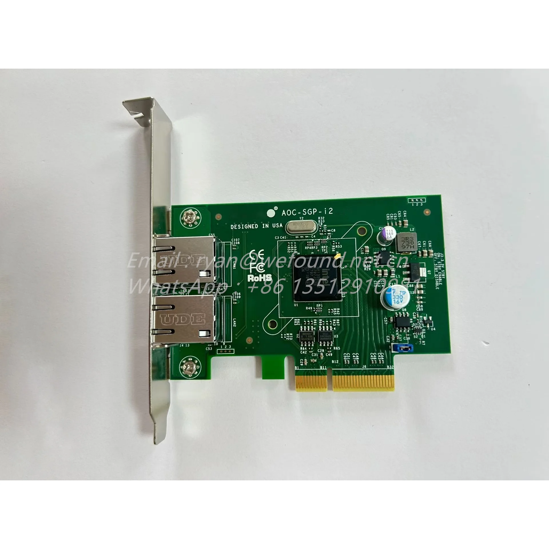 Placa adicional AOC-SGP-i2, para placa de rede supermicro PCI Express I350 LAN Controller