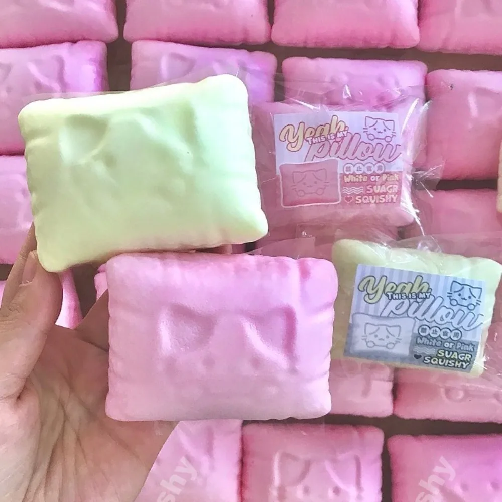 وسادة قطة محاكية ناعمة قابلة للعصر، لعبة لتخفيف التوتر بطيئة الارتفاع، أداة حسية للأطفال المصابين بالقلق واضطراب فرط الحركة ونقص الانتباه والتوحد