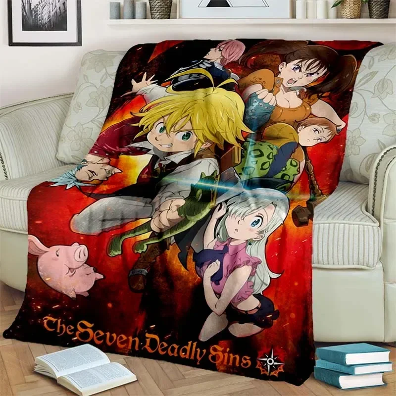 نمط الخطايا السبع القاتلة بطانية خفيفة الوزن ، بطانيات دافئة وناعمة ، هدية عطلة متعددة الأغراض ، طوال الفصول #3