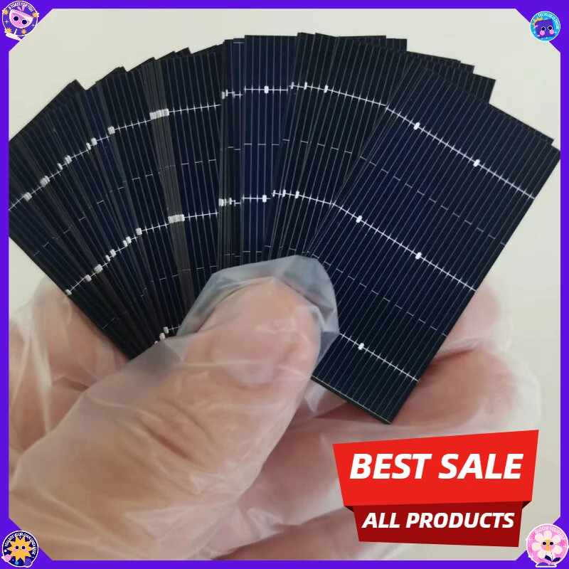 Monocrystalline silicon solar cell 23.2% high efficiency bifacial A grade 52mm x 26mm