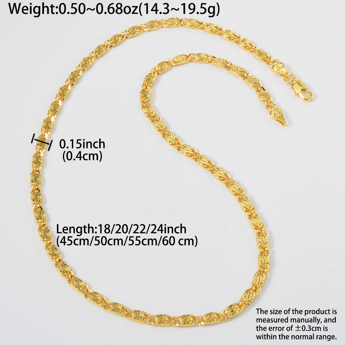 Classic Irregular 18k Gold Plated Copper Necklace New Fashion Pattern Dubai Link Chain for Women High-Quality Jewelry Gift