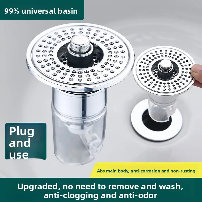 

Washbasin drain pop-up core washbasin leaky plug push-type insect-proof and anti-odor pop-up core