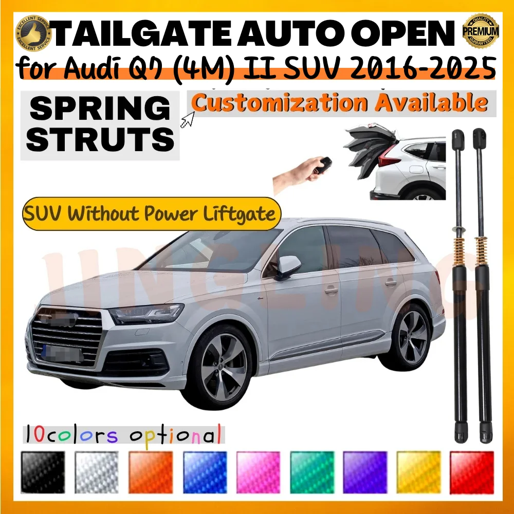 

Qty(2) Trunk Struts with Spring for Audi Q7 (4M) II SUV W/O Power Liftgate 2016-2025 Rear Tailgate Lift Supports Shock Absorbers