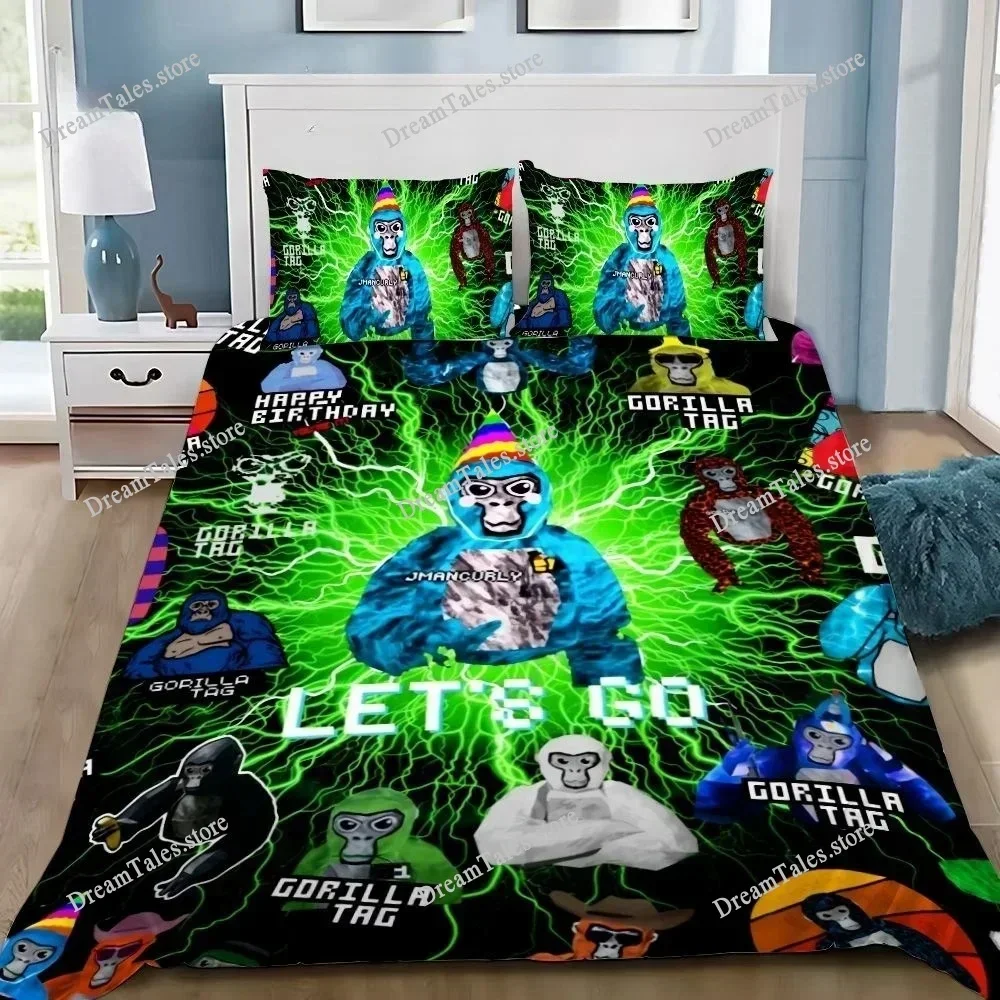 

Game Gorilla Tag Bedding Set Single Twin Full Queen King Size Bed Set Aldult Kid Bedroom Duvetcover Sets Bed Sheet Set 2025369