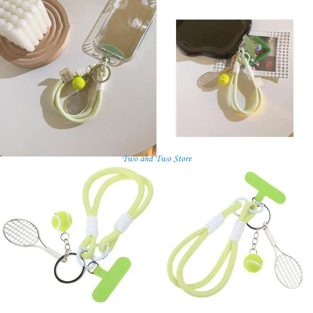 

HX6F Lightweight Plastic Tennis Racket Pendant Keychain For Athletes