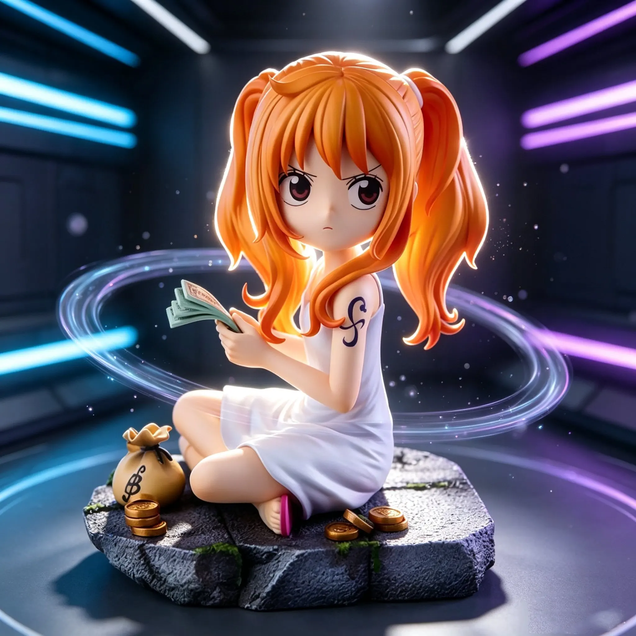 10cm/3.94inch Anime One Piece Figures Q Version Nami Action Figure Pvc Collectible Model Toys Gifts