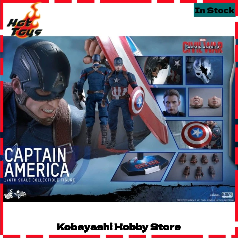 

Brand New in Stock Marvel Captain America 5.0 Hot Toys MMS350 Civil War Movie Series 1/6 Figure