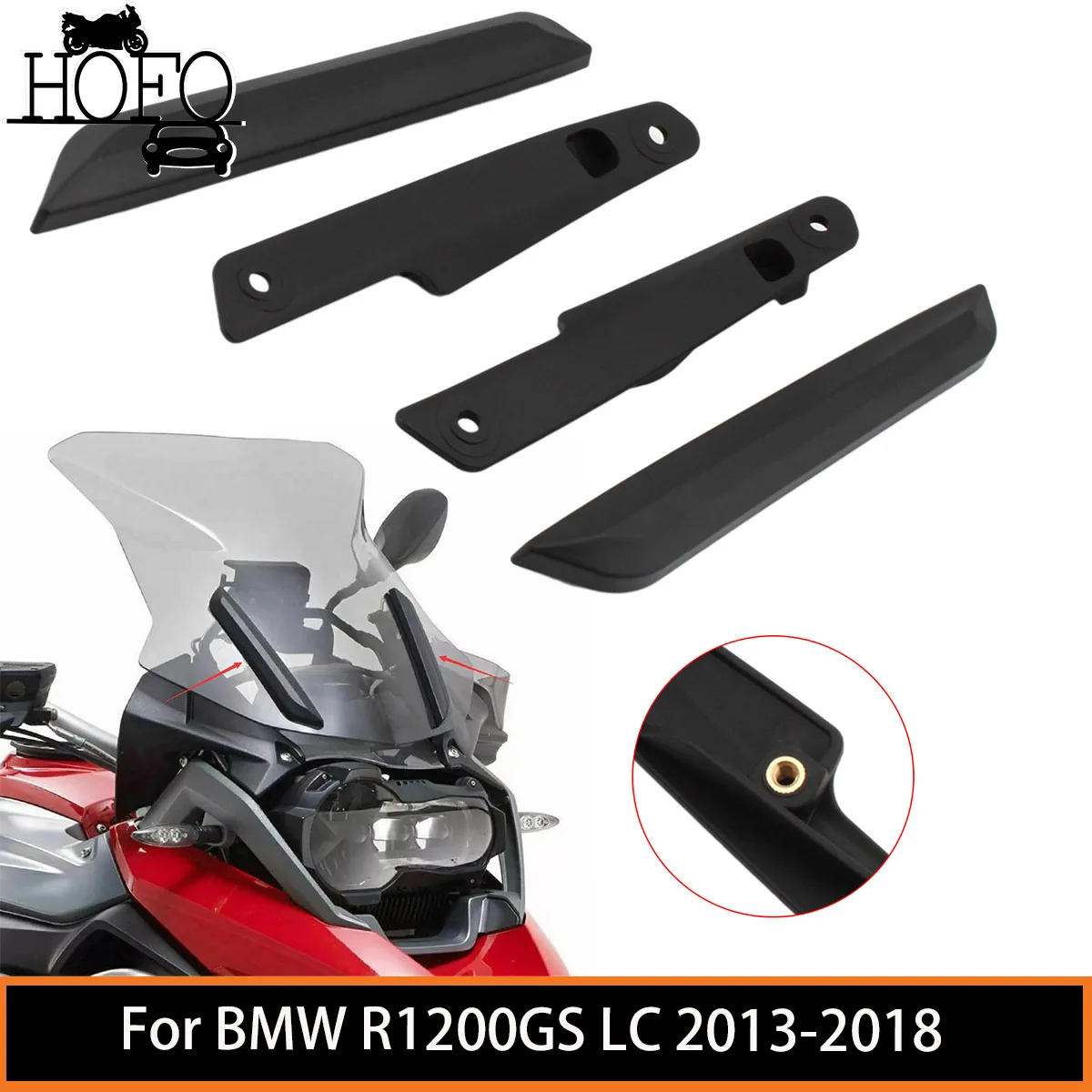 

Motorcycle Windshield Windscreen Bracket Inside Outer Strip Trim Kit For BMW R1200GS LC R1200GS ADV R1250GS R1250 GS TROPHY ﻿