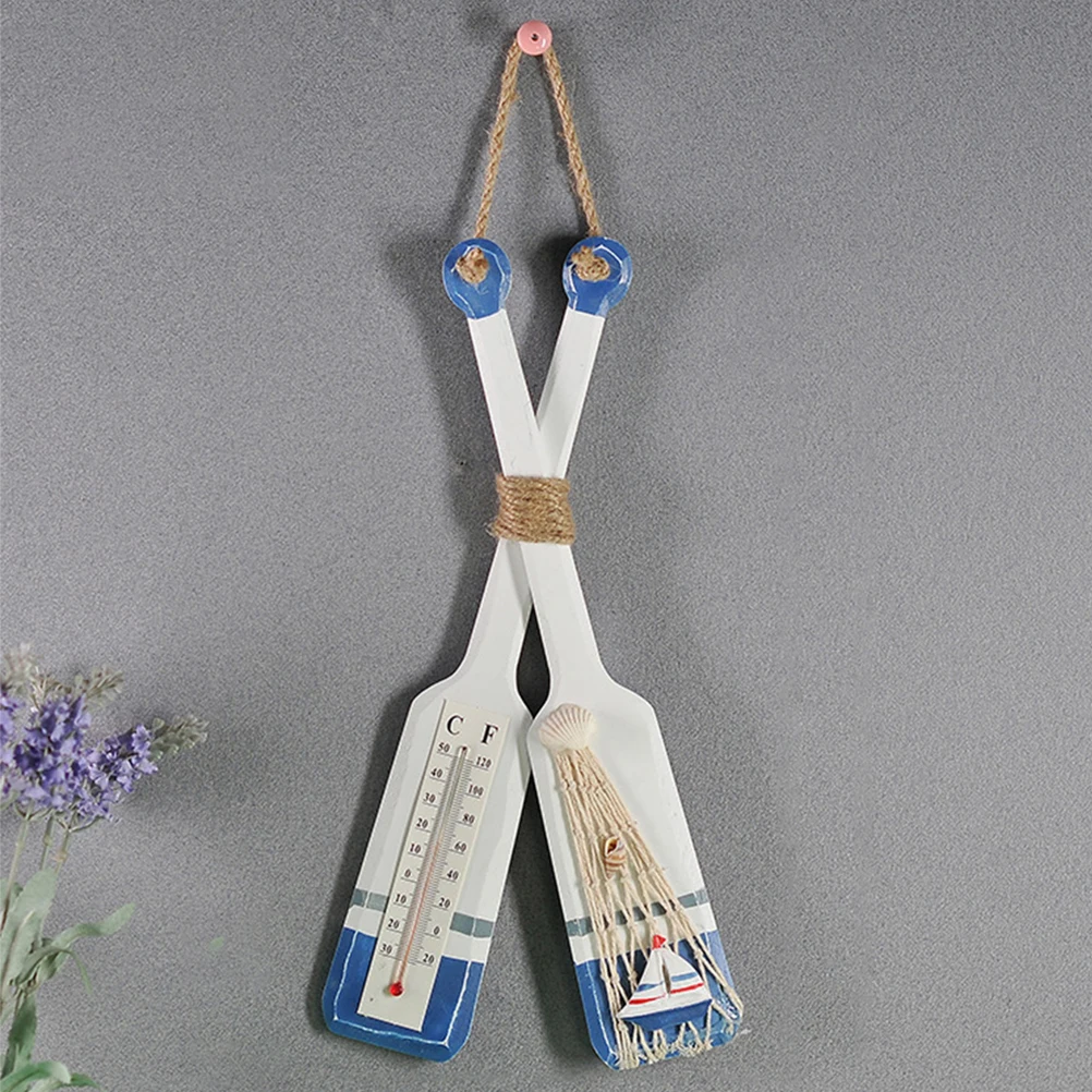 

3 Pcs Decorative Paddle Beach Wall Decor Wooden naments Mediterranean Style Home Decoration Crafts Miniature Models