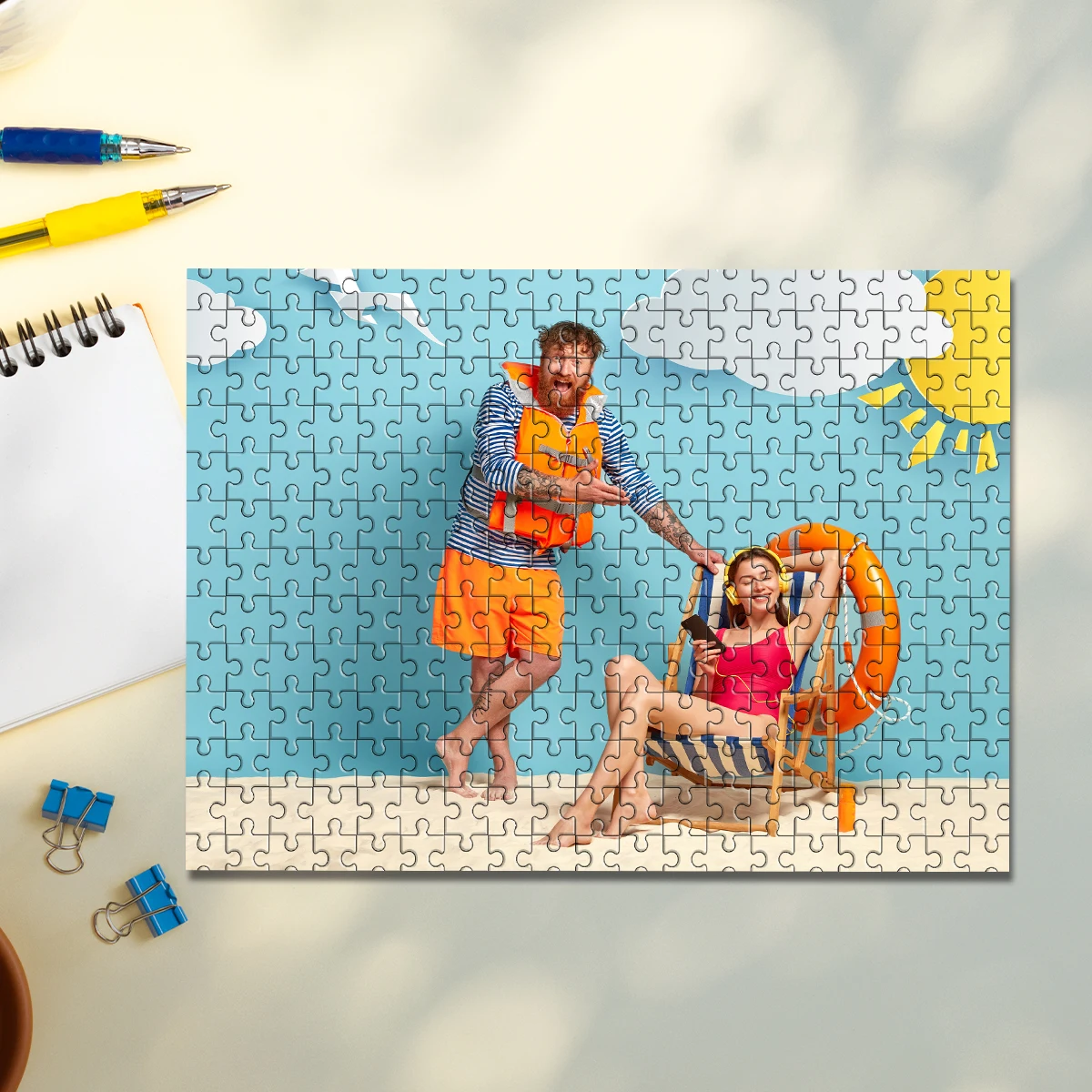 Puzzle photo personnalisé avec photos de couple, 35/300/500/1000 pièces, pour lui, elle, famille, amis, enfants, pour anniversaires, mariages