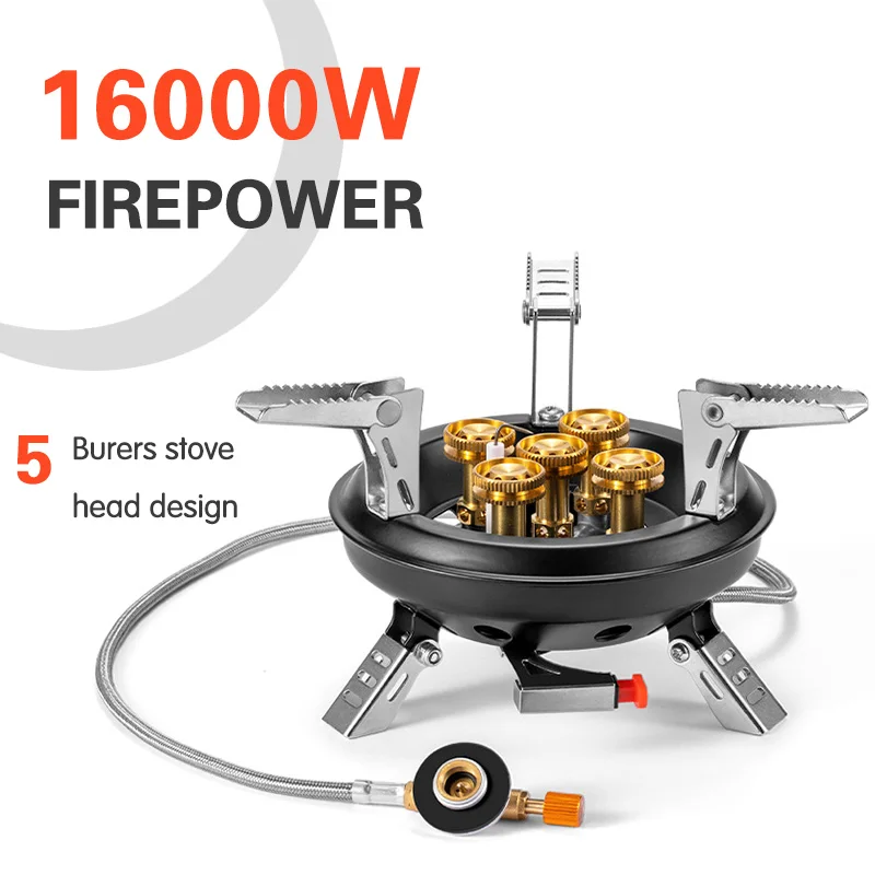 

BRS-201A 16000W Folding Gas Burner Windshield Butane Gas Burner Camping Burner High Thermal Power Portable Gas Stove