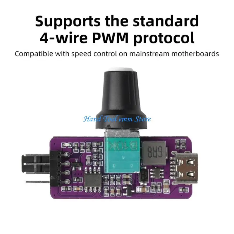 H37F Compactly 4Wire PWM Fan Controller With Precise Speed Control For DIY Builds 5V to 12V Speed Regulator Module Quiet
