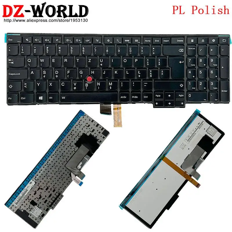 

PL Polish Backlight Keyboard for Lenovo Thinkpad E531 E540 T540P W540 W541 W550S P50S T560 T550 L540 L560 L570 Laptop 04Y2408