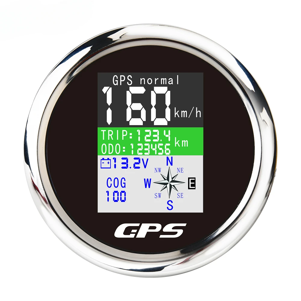 New Design TFT Screen 3 3/8'' Digital Speedometer GPS Odometer with Voltmeter for Auto Jeep ATV Motorcycle RV 12V 24V