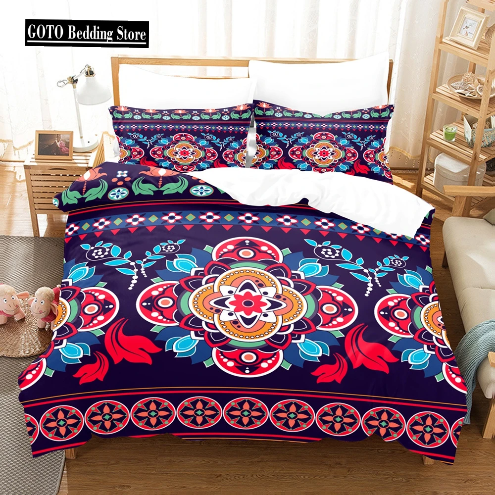 

Bohemian mandala Bedding Comforter Set, Luxury Duvet Cover, Double Size,Boho,Dekbedovertrek, 240x220, North America High Quality