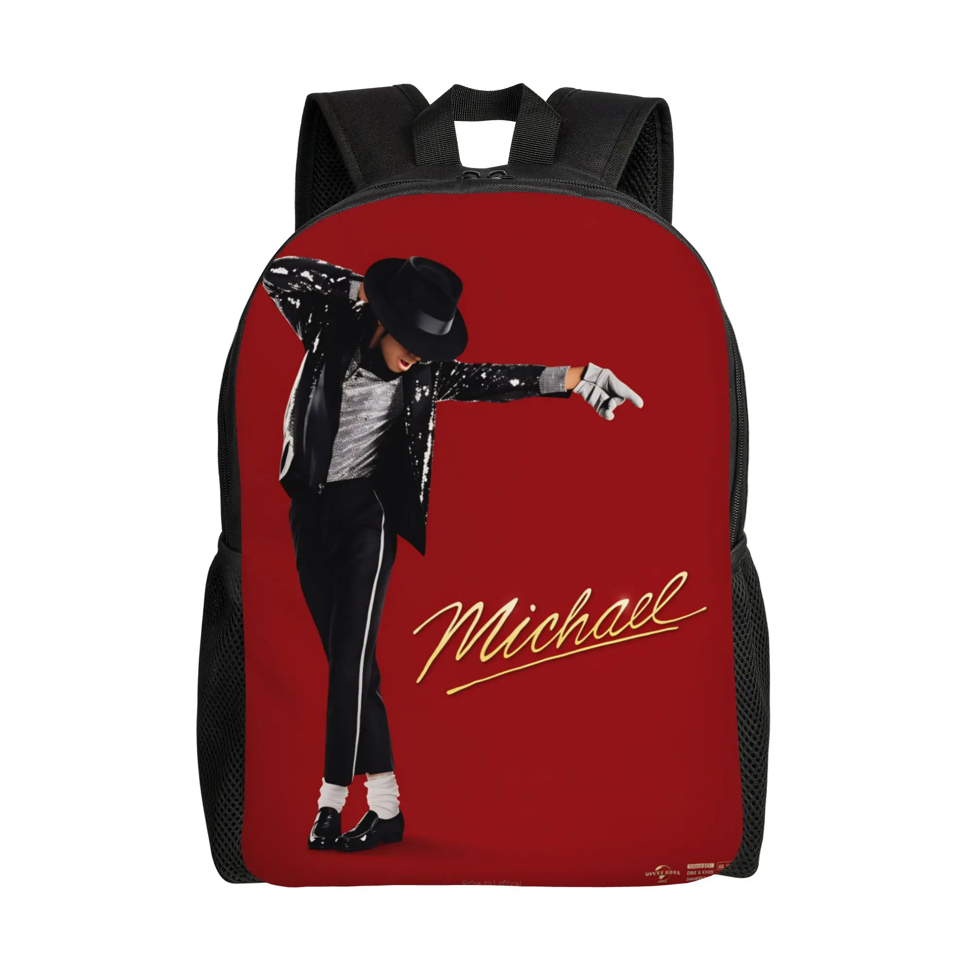 Michael MJ Backpack Boy  Pattern Backpacks Polyester Pretty School Bags Daily Design Rucksack