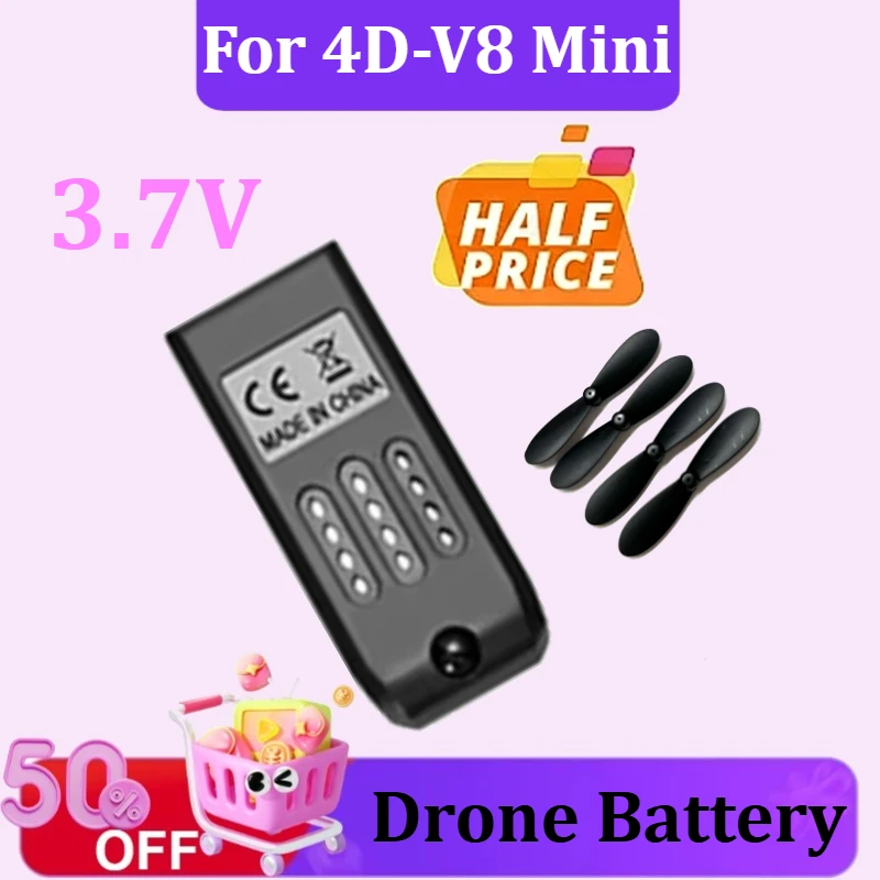 

4DRC V8 Drone Battery 3.7V For 4D-V8 Mini Battery RC Quadcopter Replacement Accessory Parts