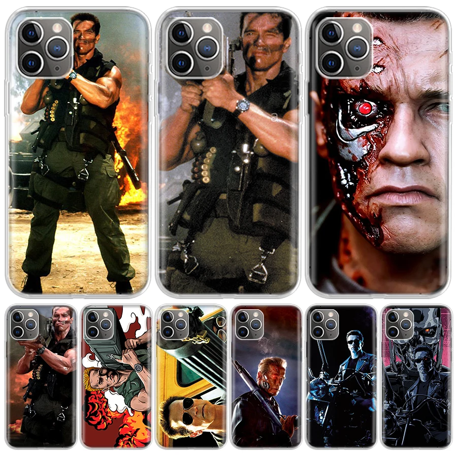 Arnold Schwarzenegger Terminator For iPhone 16 15 14 13 12 11 Pro Max Phone Case X XS XR 7 Plus Print 8 SE Apple Fundas Cover Co