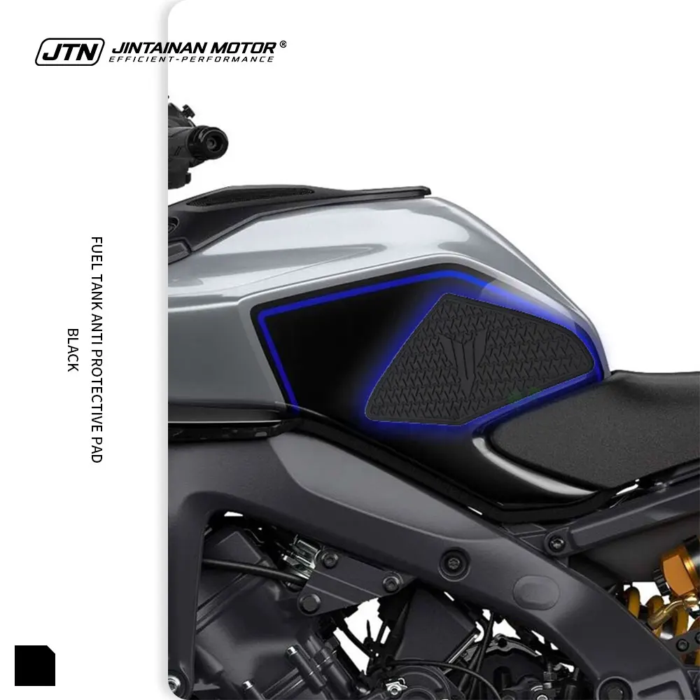 

JTN Motorcycle Tank Pad Protector Motorcycle Non-slip Waterproof For YAMAHA MT09 FZ09 MT-09 FZ-09 2024-2026 Tank Rubber Sticker