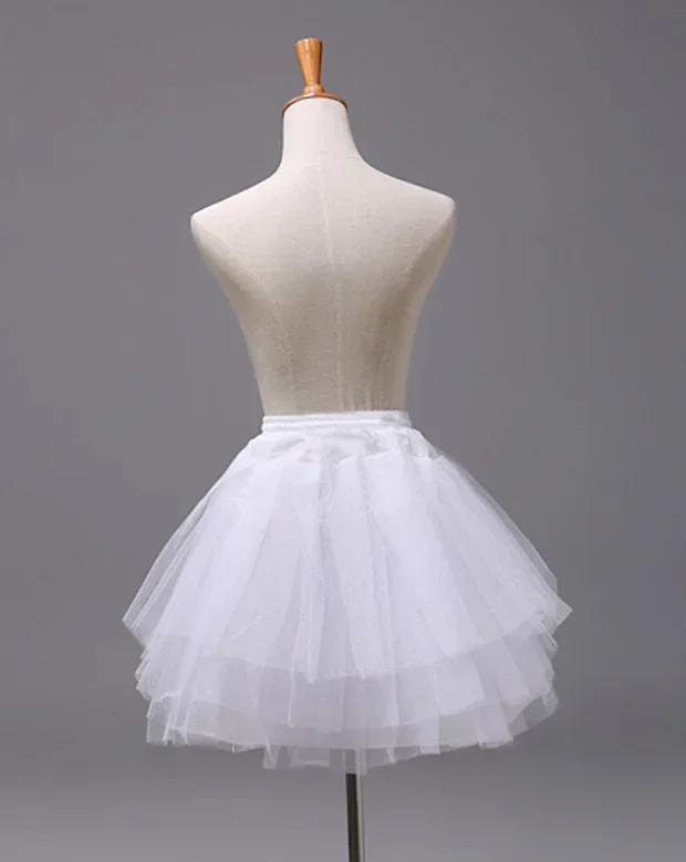 3 Layered Tulle Tutu Skirt A Line Crinoline Bridal Petticoats Lady Girls Child Underskirt Jupon