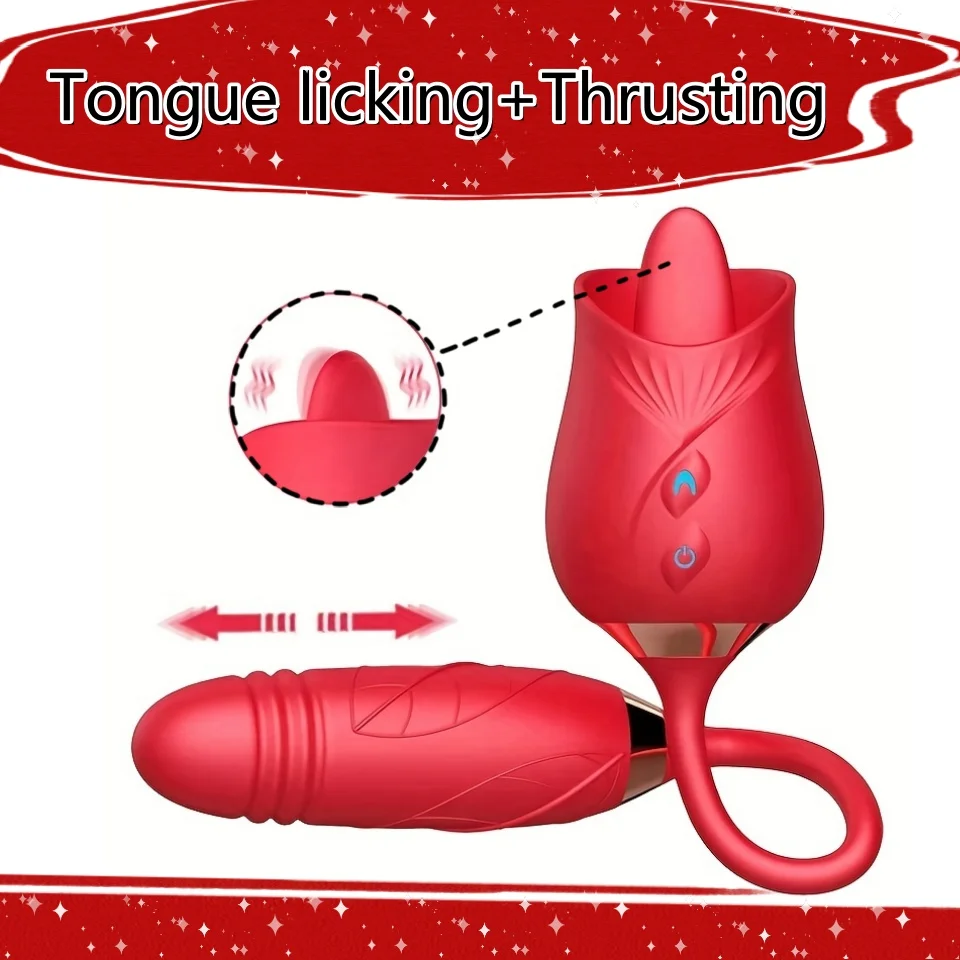 لعبة الورد هزاز للنساء الحلمة البظر محفز لعق دسار الكبار الجنس لعب الإناث الاستمناء السلع الجنسية #1