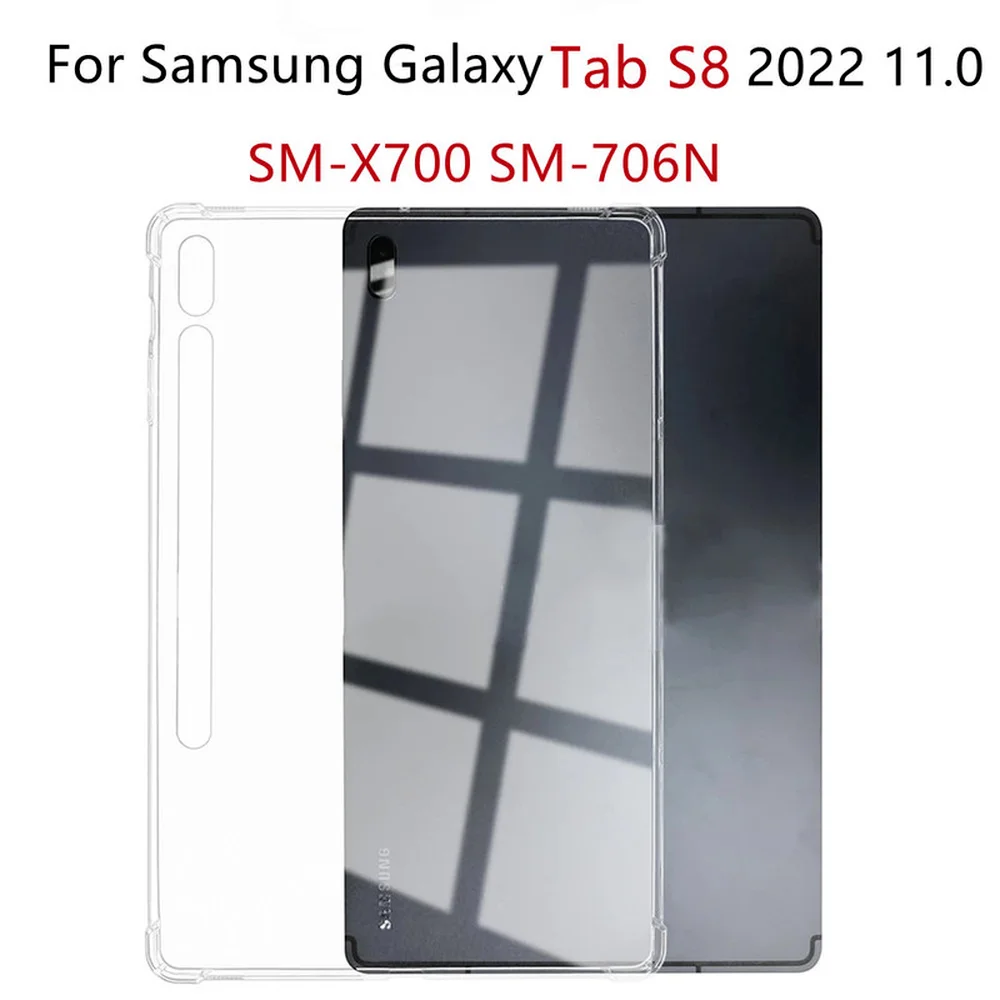 Tablet case for Samsung Galaxy Tab S8 2022 11.0 inch SM-X706 SM-X700 TPU Silicone soft shell Airbag Transparent protection funda