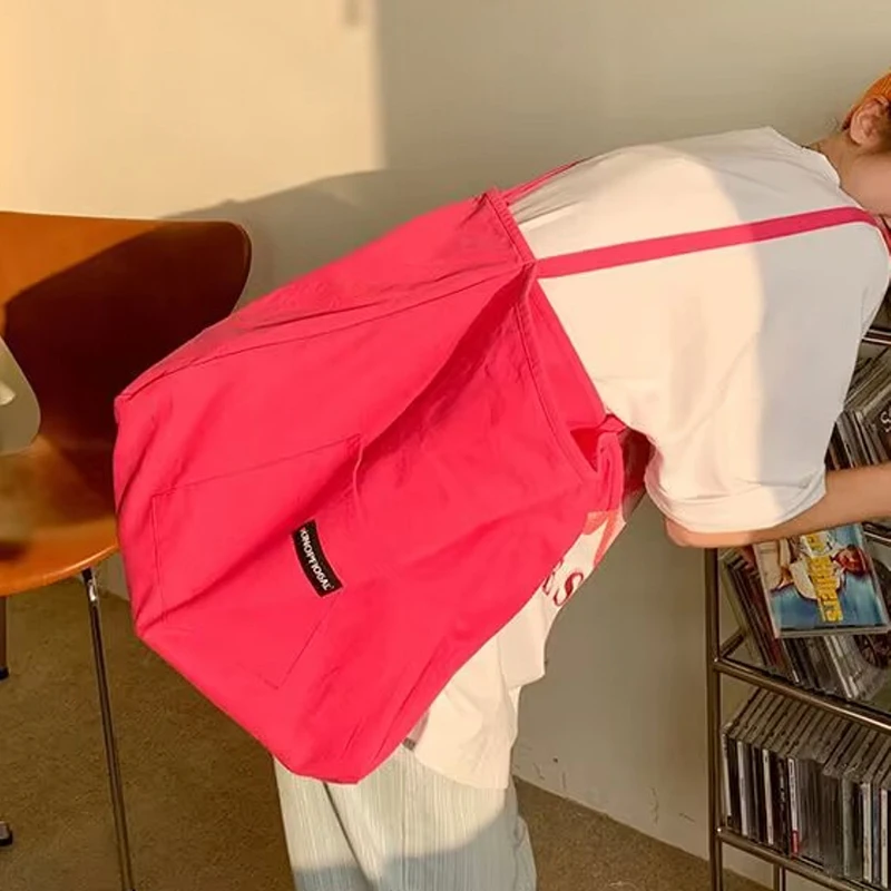 Koreanischen stil Leinwand Tragetaschen Für Frauen Große Kapazität Handtasche Casual Schulter Tasche Einkaufstasche Gilr Geldbörse – Detail 11