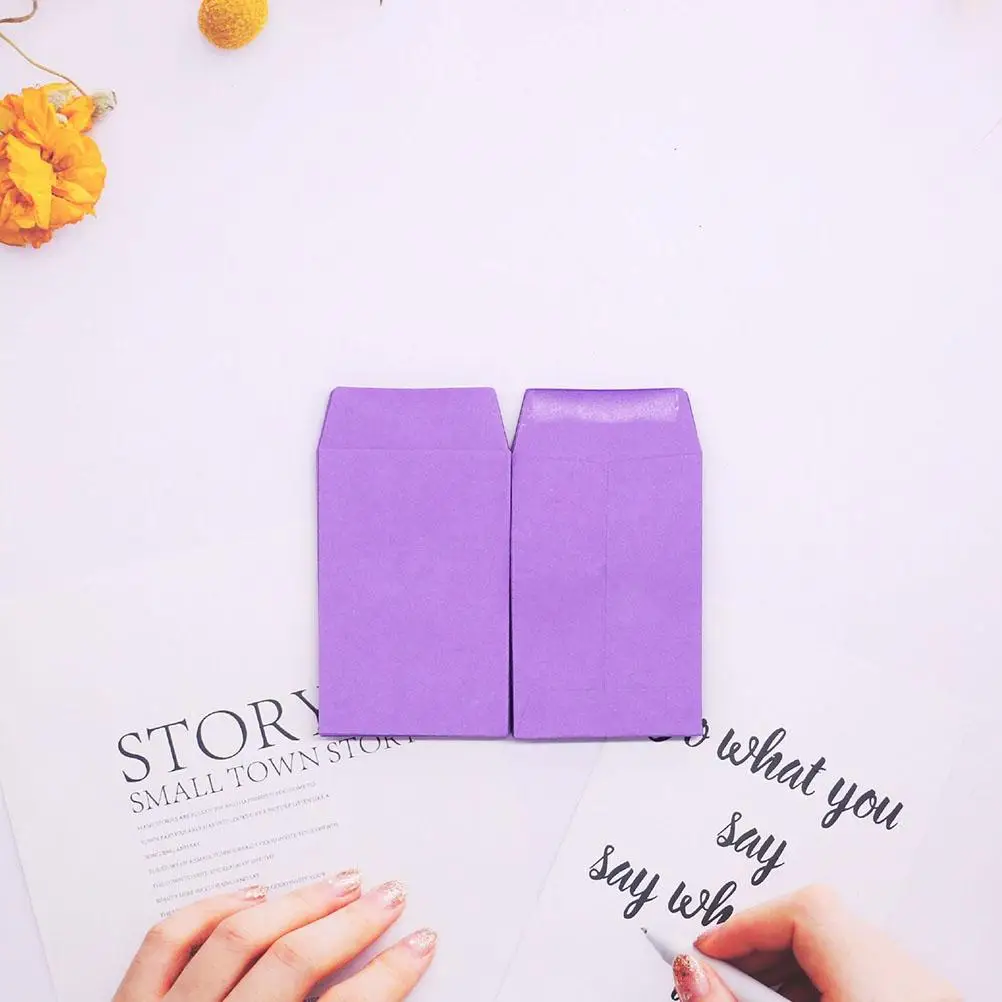 50 Pcs Small Envelopes 9x6cm Blank Paper Coin Key Small Envelope Cash Storing Envelopes Gift Budgeting Seeds Storage